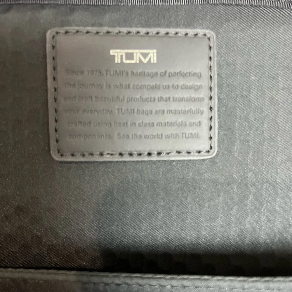 Tumi Backpack Alpha Bravo Black leather details. Pristine condition. - Picture 3 of 9